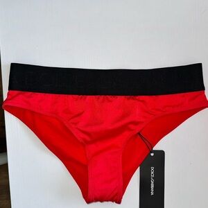 NWT* Dolce & Gabbana Logo Tape Bikini Bottoms- Size Small